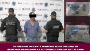 Lee más sobre el artículo Detuvo Policía Estatal a un hombre y le aseguran dos armas de fuego y cartuchos