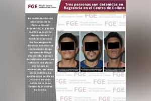 Lee más sobre el artículo Tres personas son detenidas en flagrancia en el Centro de Colima