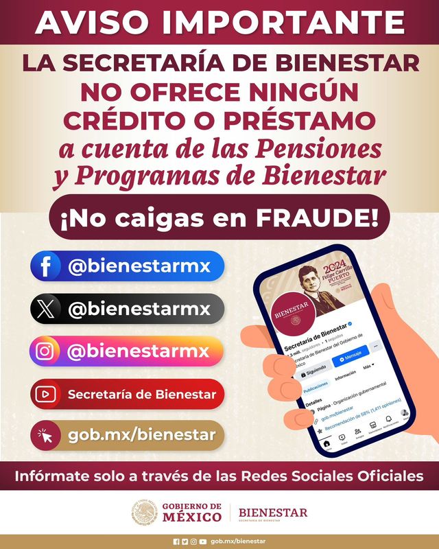 En este momento estás viendo Bienestar no entrega préstamos ni créditos a cuenta de los Programas del Bienestar