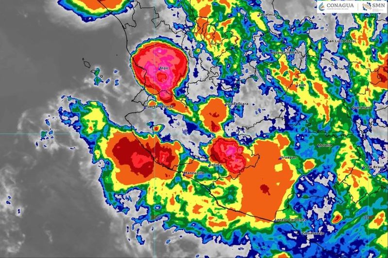 En este momento estás viendo Se pronostican lluvias puntuales torrenciales en Colima, San Luis Potosí, Hidalgo y Jalisco