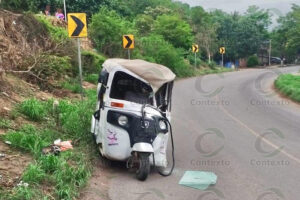 Lee más sobre el artículo Dos heridos, tras golpear tráiler a mototaxi en Armería