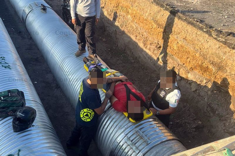 En este momento estás viendo Joven motociclista, grave al caer en obra de ampliación de autopista