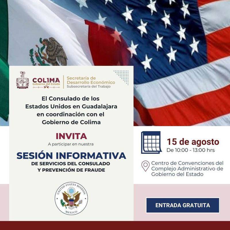 En este momento estás viendo Subsecretaría del Trabajo de Colima invita a charla con el Consulado de Estados Unidos