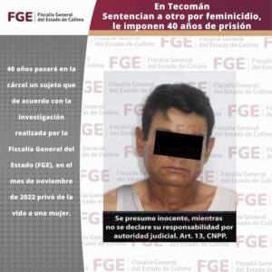 Lee más sobre el artículo En Tecomán sentencian a otro por feminicidio, le imponen 40 años de prisión