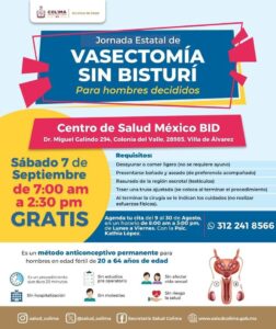 Lee más sobre el artículo Salud Colima ofrecerá jornada gratuita de vasectomía sin bisturí, en septiembre