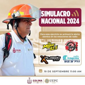 Lee más sobre el artículo Reitera PC Colima importancia de participar en el Simulacro Nacional, el 19S