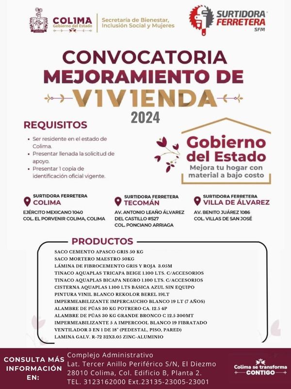 En este momento estás viendo Cierró este martes convocatorio al programa de Mejoramiento de Vivienda