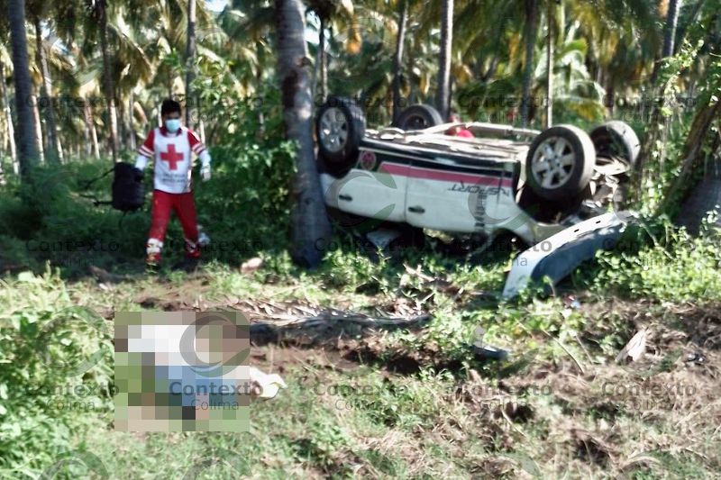 En este momento estás viendo Tecomán: vuelca vehículo rumbo a Pascuales; hay 4 lesionados