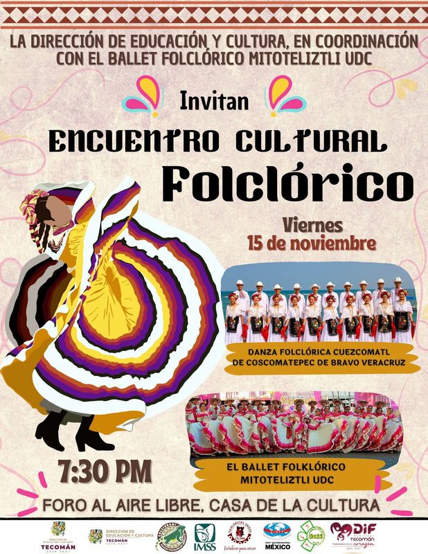 En este momento estás viendo Hoy viernes se presentará el Ballet Folklórico Cuezcomatl, originario de Veracruz