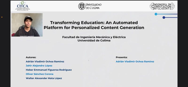 En este momento estás viendo Participa estudiante de Computación Inteligente en congreso nacional