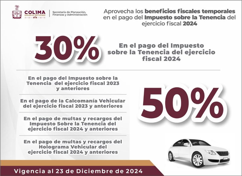 En este momento estás viendo Invita a aprovechar beneficios fiscales en pago de Tenencia