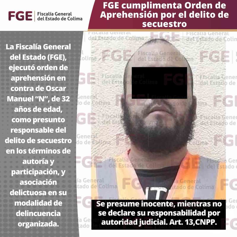 En este momento estás viendo Cumple FGE con Orden de Aprehensión por secuestro