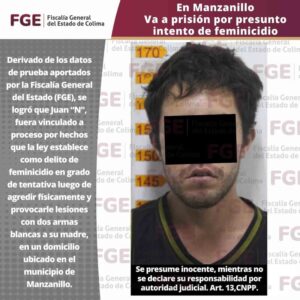 Lee más sobre el artículo Va a prisión por presunto intento de feminicidio en Manzanillo