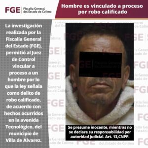 Lee más sobre el artículo Hombre es vinculado a proceso por robo calificado