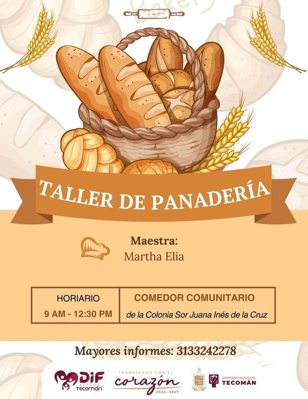 En este momento estás viendo Invita DIF Tecomán a “Taller de Panadería”