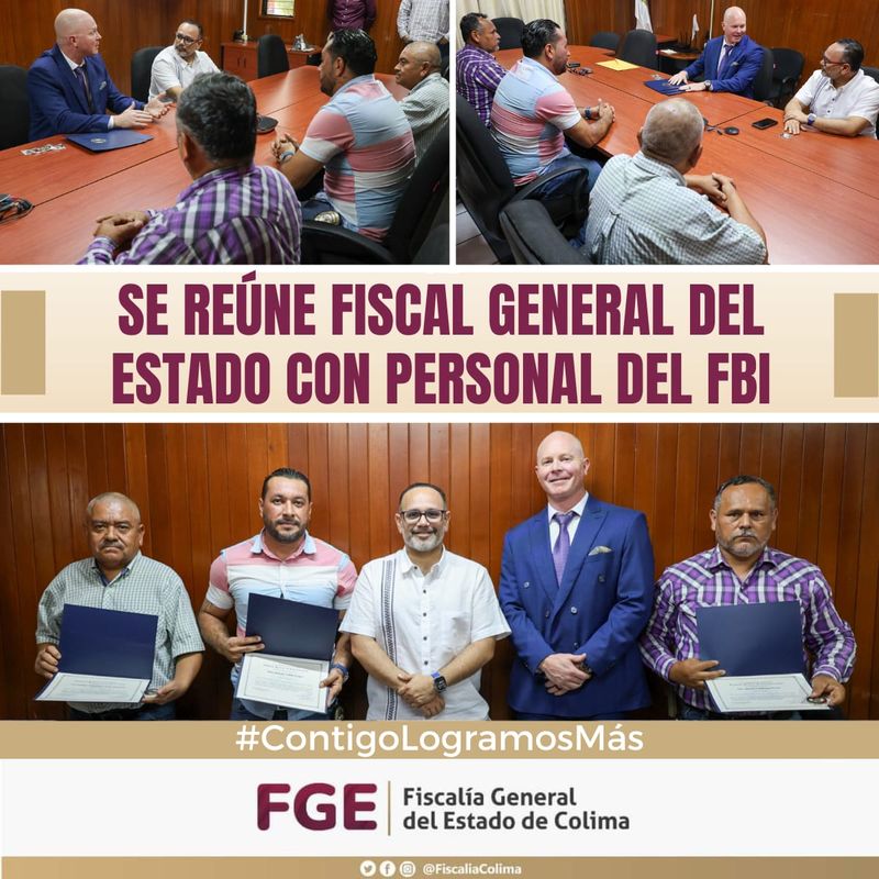 En este momento estás viendo Se reúne fiscal general del Estado de Colima con personal del FBI