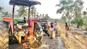 Lee más sobre el artículo Un herido tras choque entre camioneta y tractor en la carretera a Rincón de López