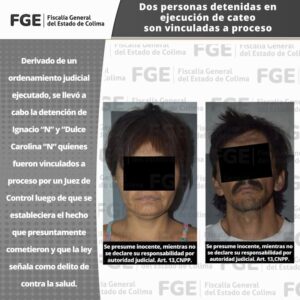 Lee más sobre el artículo Dos personas detenidas en ejecución de cateo son vinculadas a proceso