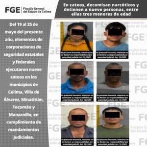 Lee más sobre el artículo Detienen a 9, incluidos 3 menores, en cateos y decomisos