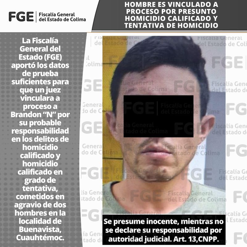 En este momento estás viendo Vinculan a hombre por presunto homicidio calificado y tentativa de homicidio
