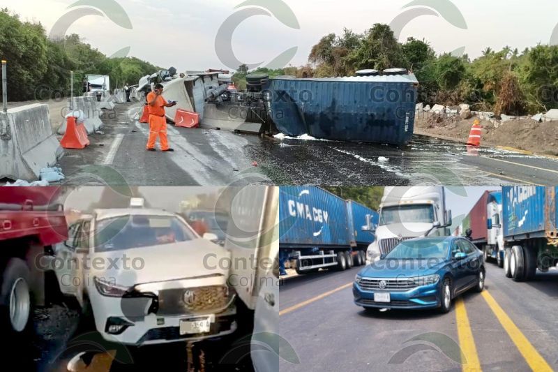 En este momento estás viendo Tarde caótica por múltiples accidentes en la autopista Colima-Manzanillo