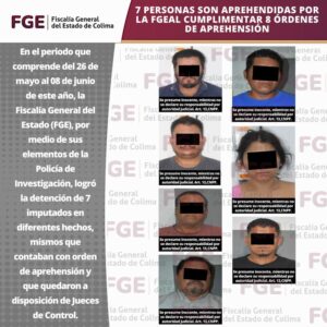 Lee más sobre el artículo Aprehende FGE a 7 personas