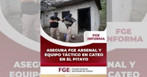 Lee más sobre el artículo Asegura FGE arsenal y equipo táctico en cateo en El Pitayo