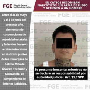 Lee más sobre el artículo En decomisos, detienen a un hombre en el centro de Colima