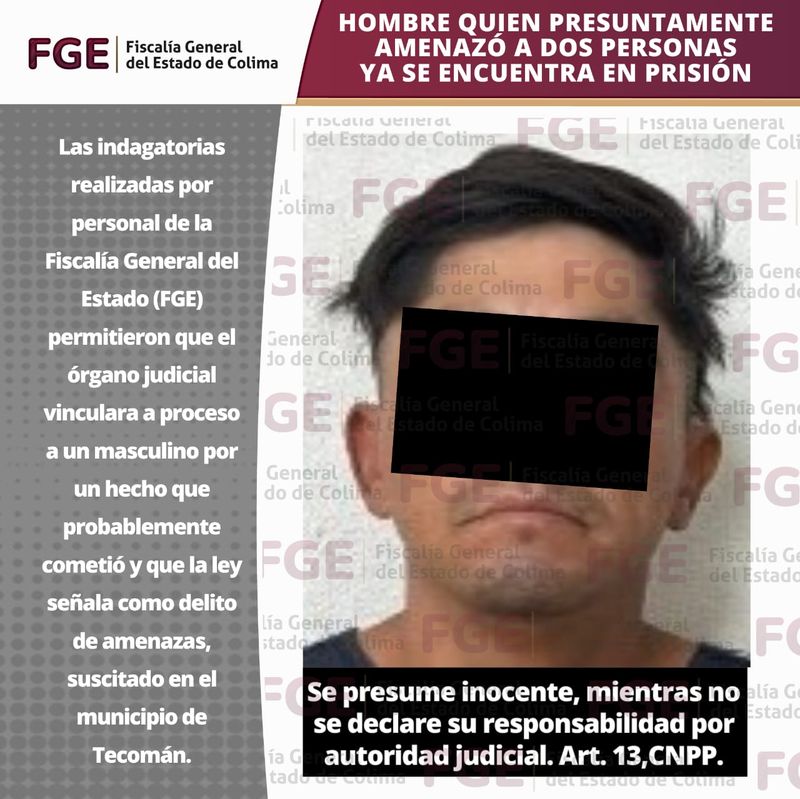 En este momento estás viendo Va a prisión hombre que amenazó con cuchillo a dos personas en Tecomán