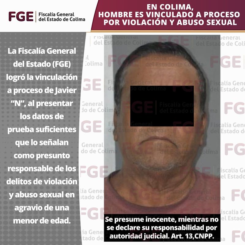 En este momento estás viendo En Colima, hombre es vinculado a proceso por violación y abuso sexual
