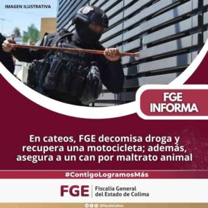 Lee más sobre el artículo Decomisan sustancias y recuperan motocicleta; además, asegura a un can por maltrato animal