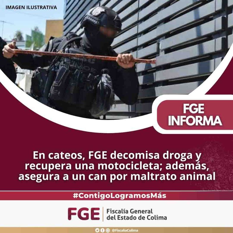 En este momento estás viendo Decomisan sustancias y recuperan motocicleta; además, asegura a un can por maltrato animal