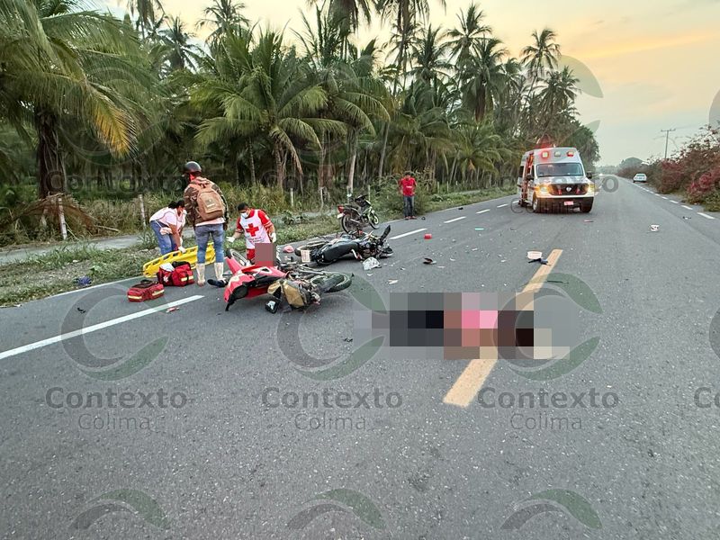 En este momento estás viendo Trágico accidente en Tecomán: chocan dos motos, fallece una mujer