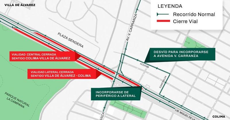 En este momento estás viendo Inhabilitan carriles centrales del Tercer Anillo por obras del paso vehicular Arco Norte