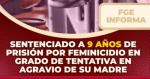 Lee más sobre el artículo Sentenciado a 9 años de prisión por feminicidio en grado de tentativa en agravio de su madre