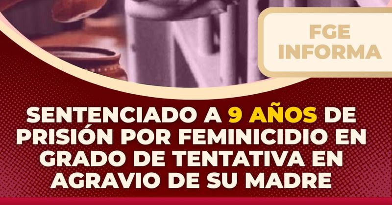 En este momento estás viendo Sentenciado a 9 años de prisión por feminicidio en grado de tentativa en agravio de su madre