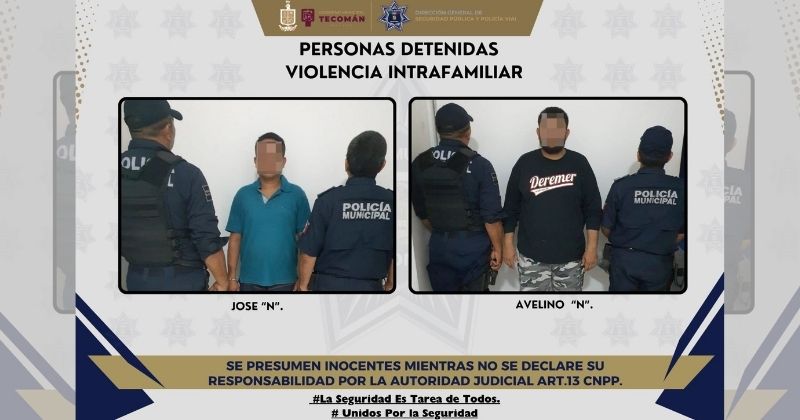 En este momento estás viendo Actúa Policía Municipal de Tecomán ante casos de violencia familiar; hay dos detenidos