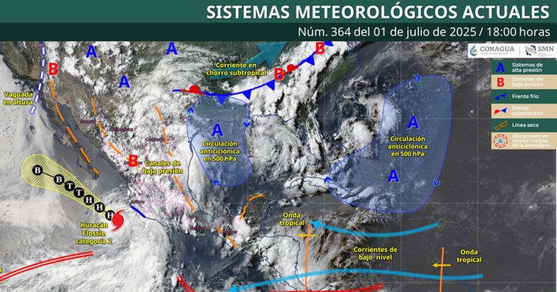 En este momento estás viendo Huracán Flossie se desplazará durante esta noche y madrugada paralelo a las costas de Colima y Jalisco