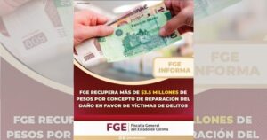 Lee más sobre el artículo FGE recupera más de $3.5 mdp por concepto de reparación del daño en favor de víctimas de delitos