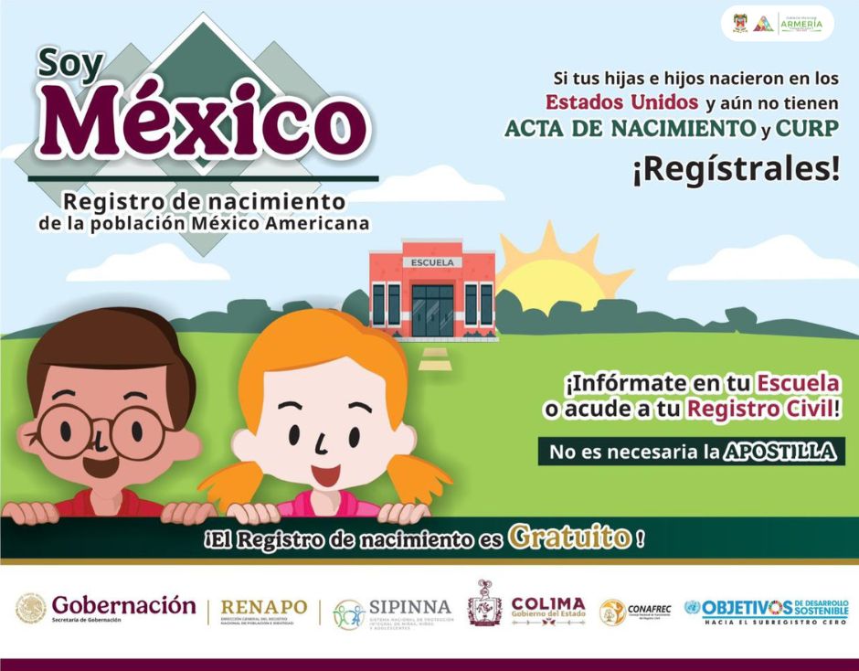 En este momento estás viendo Anuncia Ayuntamiento de Armería brigada de registro de nacimiento para niñas, niños y adolescentes