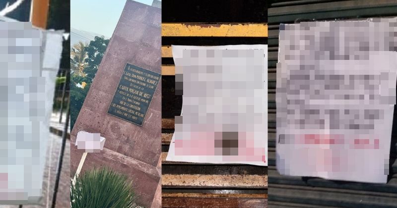 En este momento estás viendo Hallan 8 cartulinas con mensajes amenazantes en Colima y La Villa