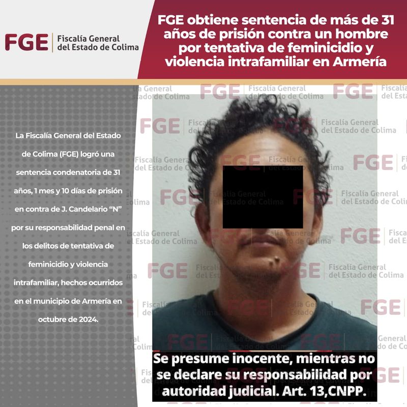 En este momento estás viendo Sentencian a un hombre por tentativa de feminicidio y violencia intrafamiliar en Armería