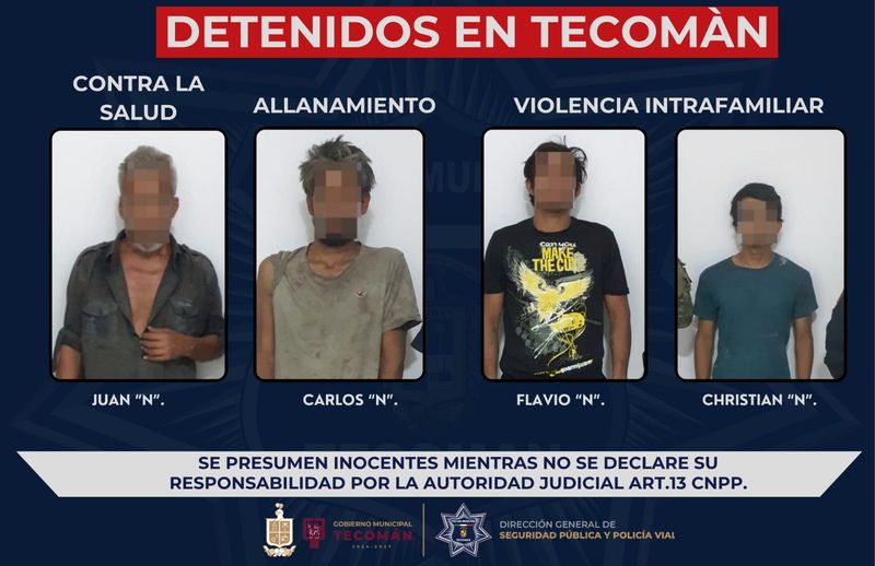 En este momento estás viendo Operativos en Tecomán dejan cuatro detenidos por distintos delitos