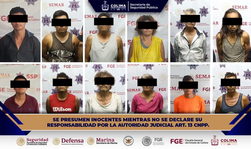 En este momento estás viendo SSP Colima detiene a 12 personas por delitos contra la salud