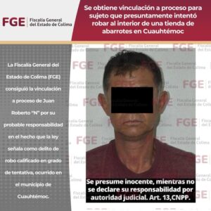Lee más sobre el artículo Vinculan a proceso a presunto ladrón de tienda de abarrotes de Cuauhtémoc
