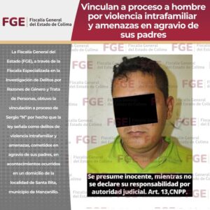 Lee más sobre el artículo Vinculan a proceso a hombre por violencia intrafamiliar y amenazas en agravio de sus padres
