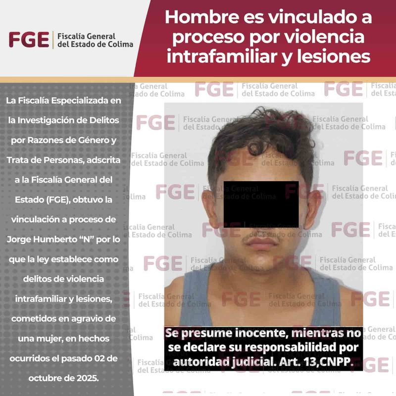 En este momento estás viendo Hombre es vinculado a proceso por violencia intrafamiliar y lesiones