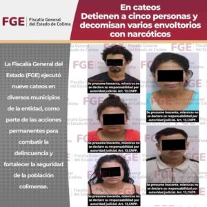 Lee más sobre el artículo Detienen a cinco personas y decomisan varios envoltorios con narcóticos