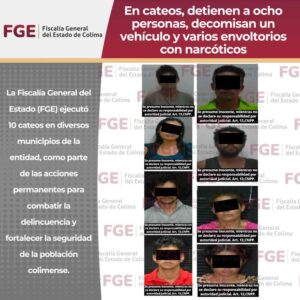 Lee más sobre el artículo En cateos, detienen a ocho personas, decomisan un vehículo y varios envoltorios con narcóticos