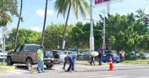 Lee más sobre el artículo Ayuntamiento de Colima repara punto de riesgo en cruce de Constitución y Sevilla del Río